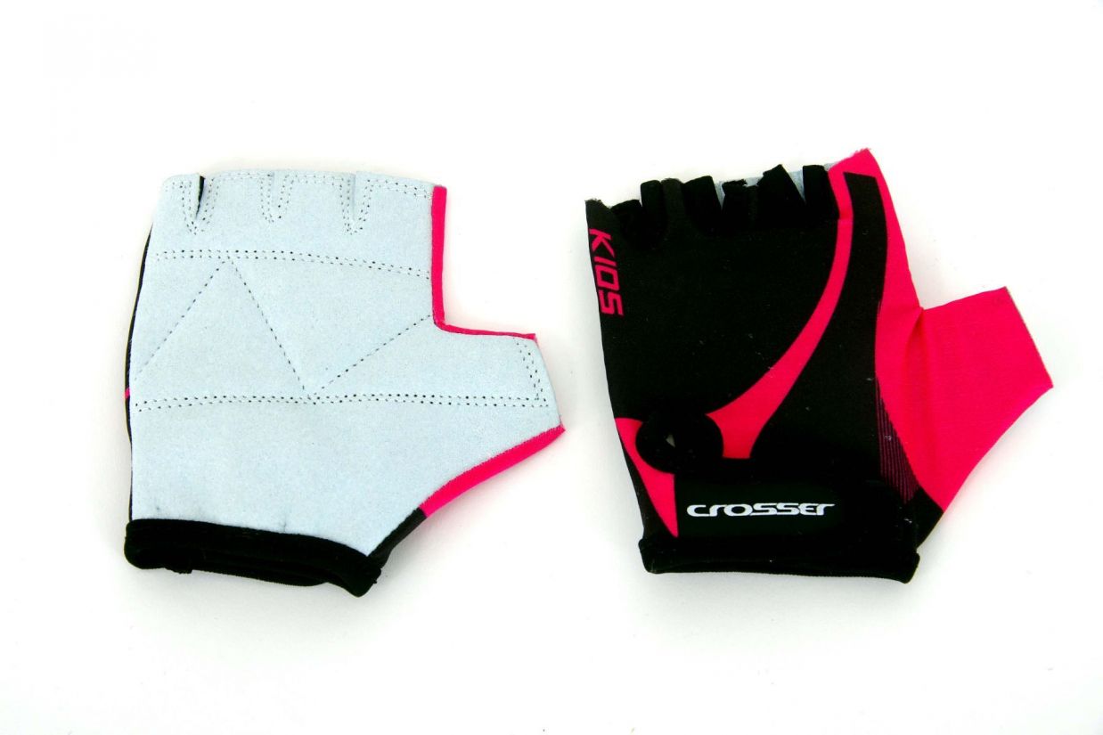 Rukavice dečije CROSSER CG-KIDS 367 SHORT FINGER black/pink S